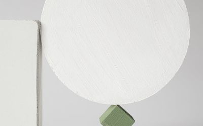 Abstract balance scales in a minimalist style